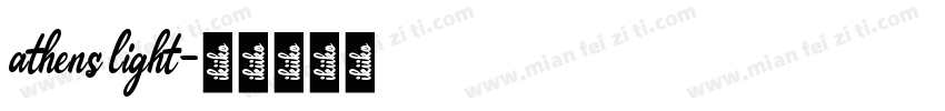 athens light字体转换